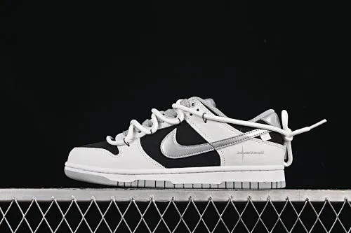 All categories Nk SB Dunk Series Nk SB Dunk Low High-end customized low-top sneakers Nike SB Dunk Low "Just Do it" Strap black and silver Anniversary high-end customized low-top casual sneakers WS0414-025